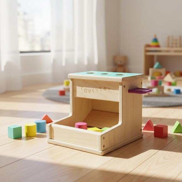 Lovevery Wooden Peg Drop Base Replacement Part Only Montessori Baby Toy No Pegs - Picture 1 of 8